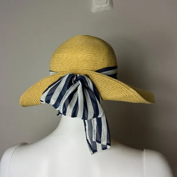 Jendi Women's Wide Brim Sun Hat with ribbon - Picture 8 of 11